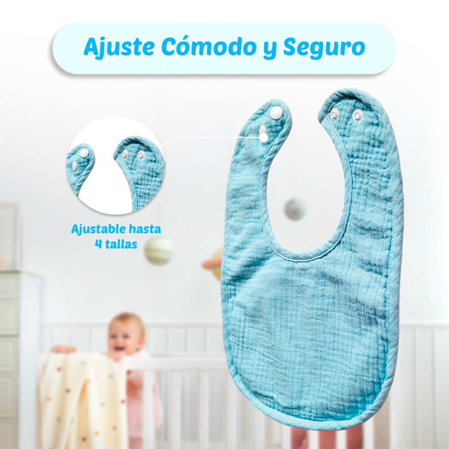 Pack 4 Baberos Bebé – Aventura Clásica