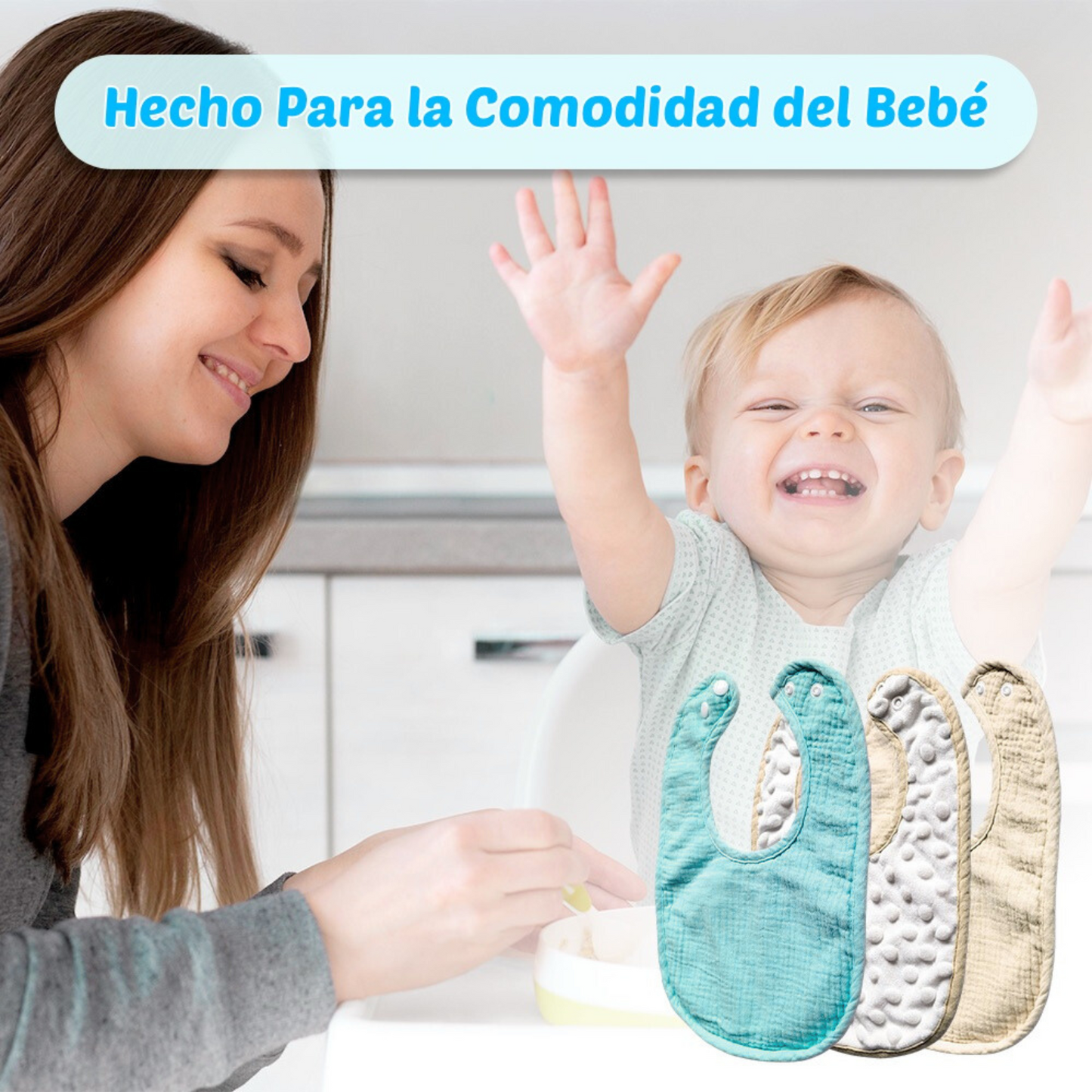 Pack 4 Baberos Bebé – Aventura Clásica
