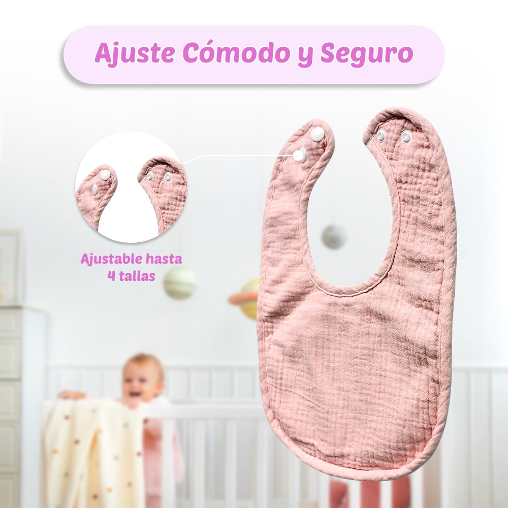 Pack 4 Baberos Bebé – Ternura Clásica