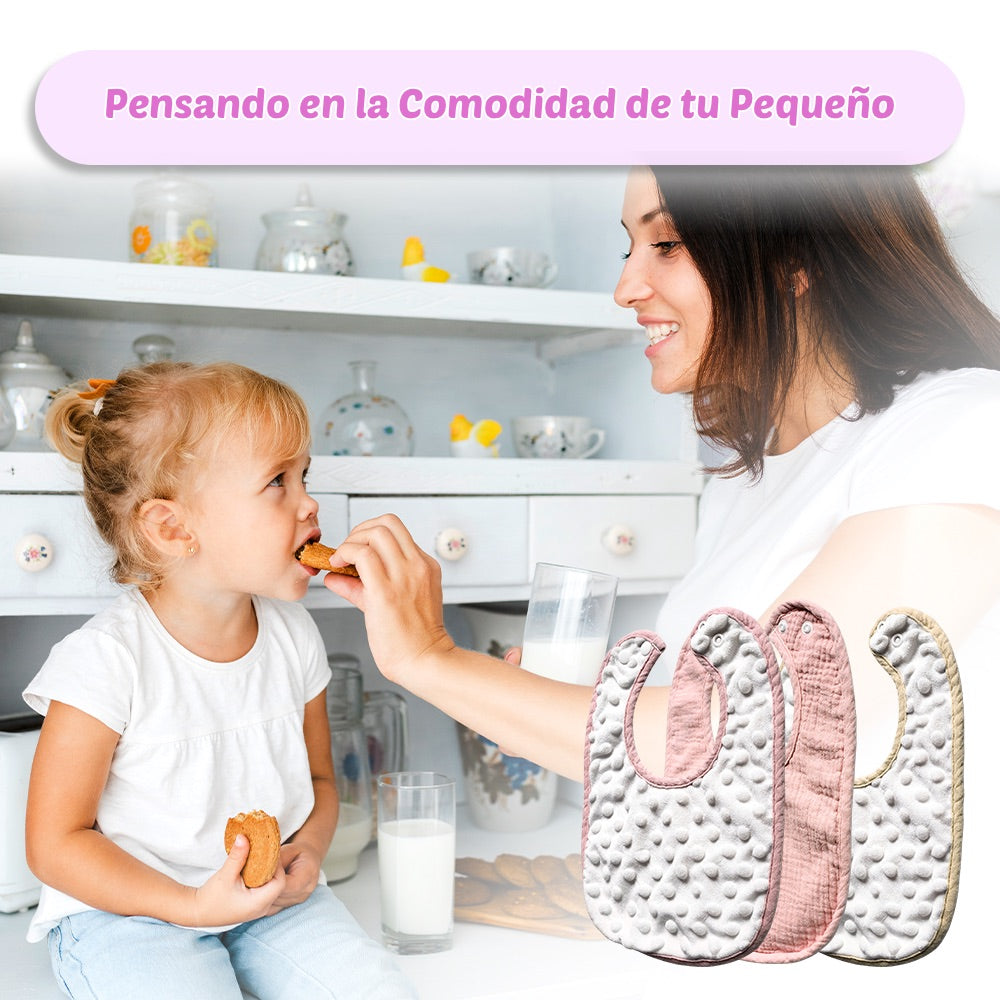 Pack 4 Baberos Bebé – Ternura Clásica